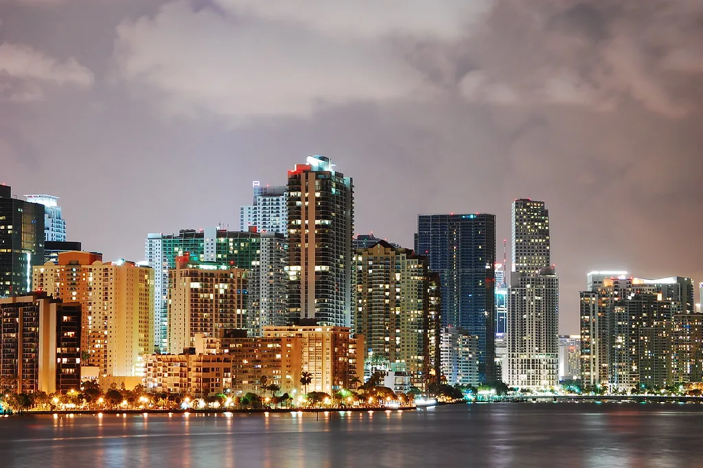 Miami Florida skyline for shipping container delivery service area