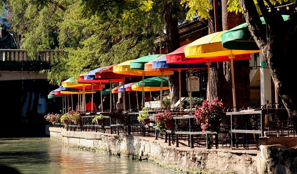 San Antonio River Walk area for shipping container delivery service area